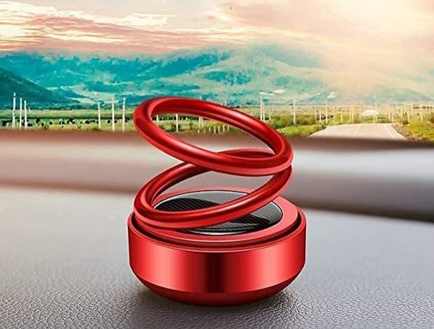 Car/Room Air Freshener - Solar Power Rotating Car/Room Air Freshener Perfume, Long Lasting French Organic Fragrance - KDY Mart