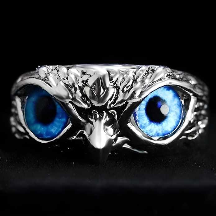 Owl ring (adjustable), metal for men and women