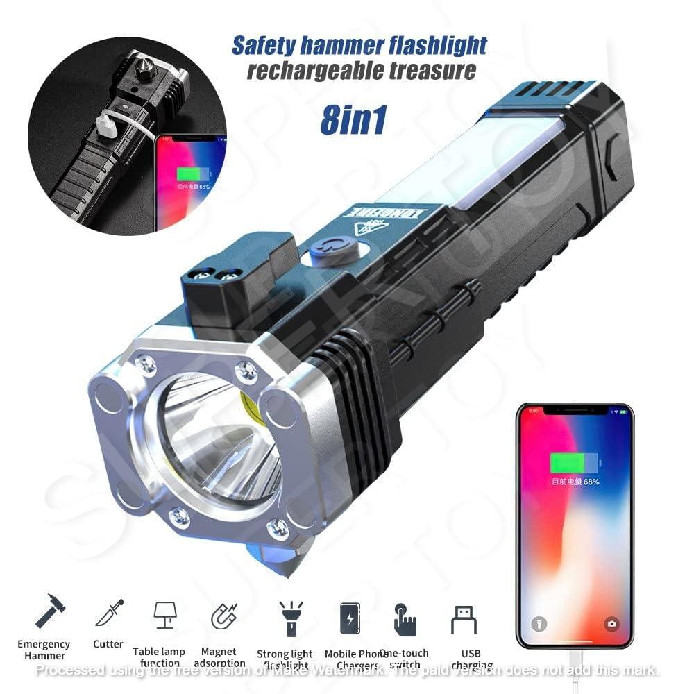 Torch - Hammer Torch LED Flashlight with Power Bank - KDY Mart