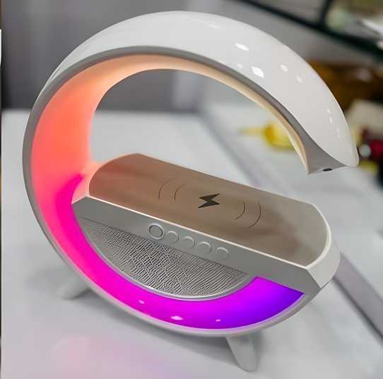 Wireless Charging Atmosphere Lamp with Bluetooth Speaker - KDY Mart