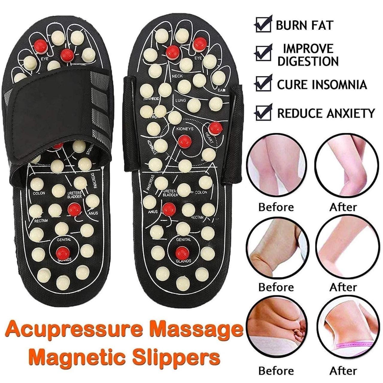 Acupressure and Magnetic Therapy Paduka Slippers for Full Body Blood Circulation For Men and Women - KDY Mart